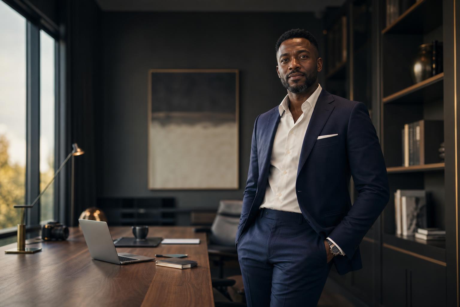 Editorial personal branding portrait of an entrepreneur